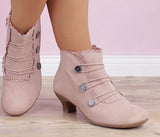 GREATNFB  New plus Size Women's High Heels 40-43 Chunky Heel Ankle Boots Jgbn0004026