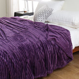 1pc 220GSM Drawstring Flannel Blanket, Plain Flannel Fleece Blanket, Suitable For All Seasons, Warm And Soft, Simple And Stylish, Suitable For Places, Bedrooms, Sofas, Offices, Pet Blankets