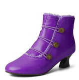 GREATNFB  New plus Size Women's High Heels 40-43 Chunky Heel Ankle Boots Jgbn0004026