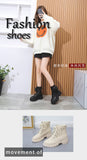 GREATNFB Autumn and Winter New Foreign Trade plus Size Martin Boots Short Tube with Side Bag British Style Fashion Thick Bottom Women's Motorcycle Boots