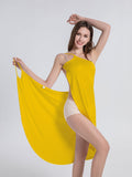 GREATNFB European and American  New Solid Color Sexy  Beach Skirt Suspenders Jumpsuit Short Skirt Female 7 Colors Size 8 in Stock