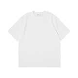 GREATNFB 240G Heavy Cotton 40 Double Yarn White Short Sleeve T-shirt Men and Women Same Style  New Lovers Outfit All-Match T-shirt