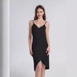 GREATNFB European and American  New Solid Color Sexy  Beach Skirt Suspenders Jumpsuit Short Skirt Female 7 Colors Size 8 in Stock
