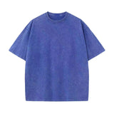 GREATNFB Heavy American-Style Distressed Short-Sleeved T-shirt Customized Printed Logo Drop-Shoulder Pure Cotton Retro Loose T-shirt-Word Picture DIY Foreign Trade