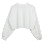 style New women's sweater short open-button velvet splicing design pullover top street hipster Spice Girl outfit