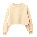 style New women's sweater short open-button velvet splicing design pullover top street hipster Spice Girl outfit