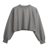 style New women's sweater short open-button velvet splicing design pullover top street hipster Spice Girl outfit
