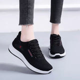 Cross-Border New Arrival Women's Casual Sneaker Soft Bottom Light Running Shoes Breathable Comfortable Mom Shoes Factory Wholesale