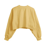 style New women's sweater short open-button velvet splicing design pullover top street hipster Spice Girl outfit