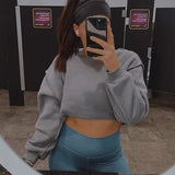 style New women's sweater short open-button velvet splicing design pullover top street hipster Spice Girl outfit