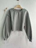 style New women's sweater short open-button velvet splicing design pullover top street hipster Spice Girl outfit