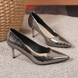 Minority Sense Pumps Women's  Spring and Autumn New Stiletto Pointed Work Shoes Square Buckle Classy High Heels