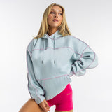 ANTMVSK24TP373 2025 New women's clothing autumn new casual trend hooded drawstring loose lock edge sweater top