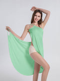 GREATNFB European and American  New Solid Color Sexy  Beach Skirt Suspenders Jumpsuit Short Skirt Female 7 Colors Size 8 in Stock