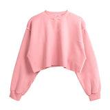 style New women's sweater short open-button velvet splicing design pullover top street hipster Spice Girl outfit