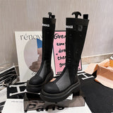 GREATBFB Leather Martin Boots Women's  Summer New Casual Versatile Mesh Boots Slimming Roman Breathable Hollow Boots Women