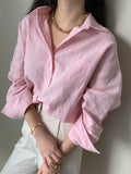 Cotton and linen sunscreen long-sleeved white shirt women's 2020 spring and autumn new Hong Kong style loose top versatile Korean version shirt