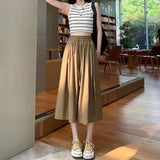 greatnfb Draping Effect 24 New Women's Clothing Spring and Summer Casual High-Grade Slimming Ice Silk Wrinkle Yamamoto Pants Wide Leg Long Culottes Y