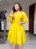 greatnfb  Wedding Party Women Dresses Puff Sleeve Midi Robe Dubai African Evening Gown 2024 Fashion Clothing Elegant Ladies Dress Boubou