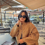 greatnfb  UNIZERA 2024 Autumn/Winter New Product Women's New Fashion and Casual Versatile Stand up Collar Long Sleeve Beaded Jacket Coat