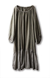 greatnfb  Vintage Casual Lantern Sleeves Patchwork Cotton Linen Dress Women Original Design String Loose Long Holiday Vestidos Female