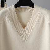 Autumn Winter Women’s V Neck Sweater Two Piece Set Female Knitted Pants Suits Fashion Casual Pullover Tracksuits Outwear
