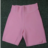 10 Colors Bandage Shorts White Black Grey Bandage Short Pants High Waist Top Quality Rayon Vintage Shorts
