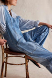 Greatnfb V Neck Pocketed Sleeveless Denim Jumpsuits