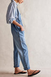 Greatnfb V Neck Pocketed Sleeveless Denim Jumpsuits